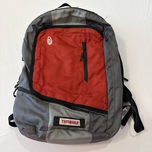 Timbuk2 Q Laptop Backpack Sz M Red Gray Black Ballistic Nylon Bottle Opener